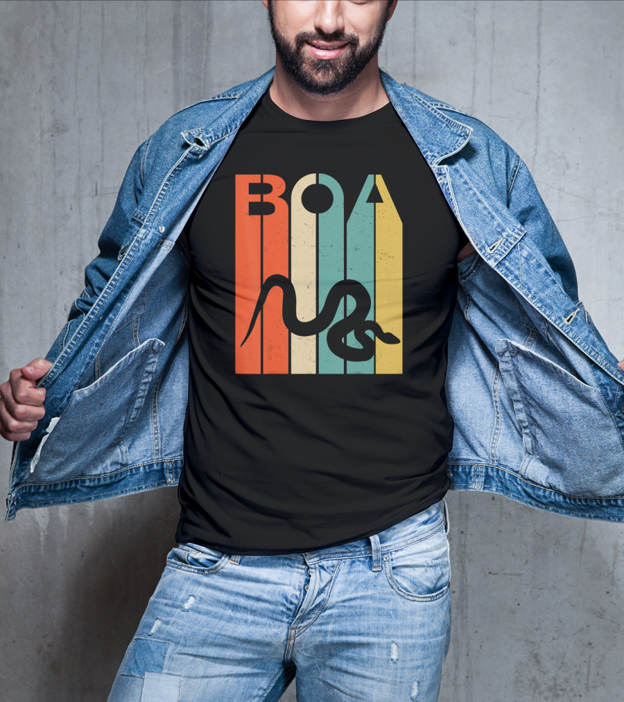 Boa Retro Stripes Vintage Constrictor T-Shirt