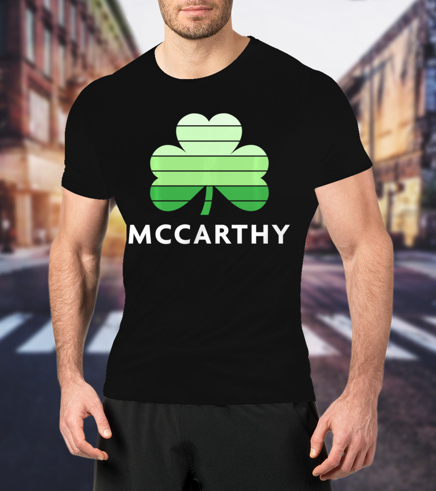 McCarthy Shamrock Irish Heritage Family Name T-Shirt