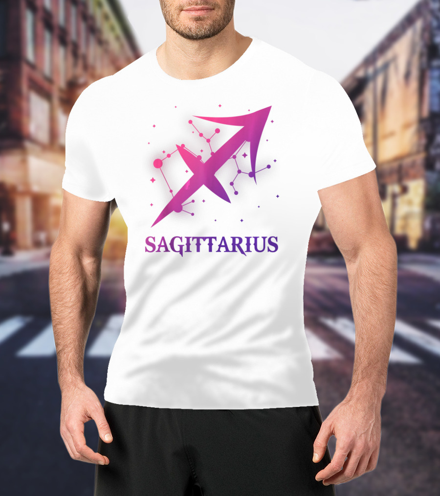 Sagittarius Zodiac Symbol Star Constellation November December Birthday T-Shirt