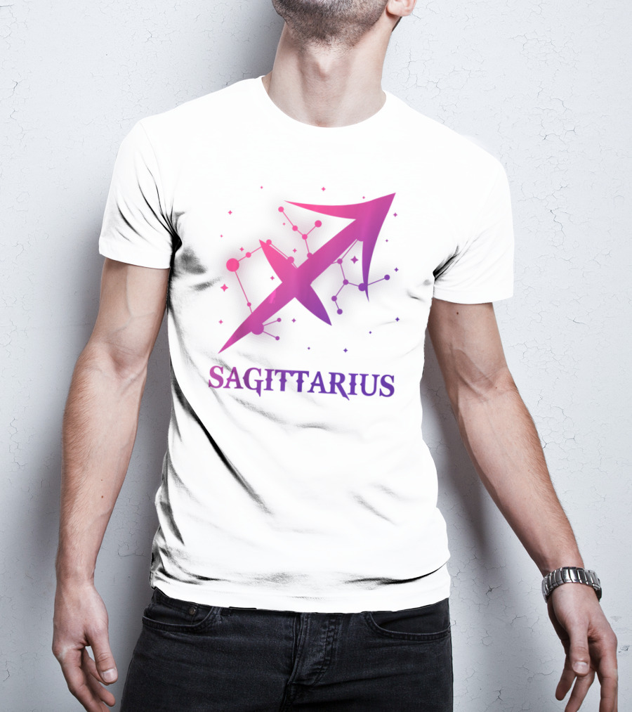 Sagittarius Zodiac Symbol Star Constellation November December Birthday T-Shirt