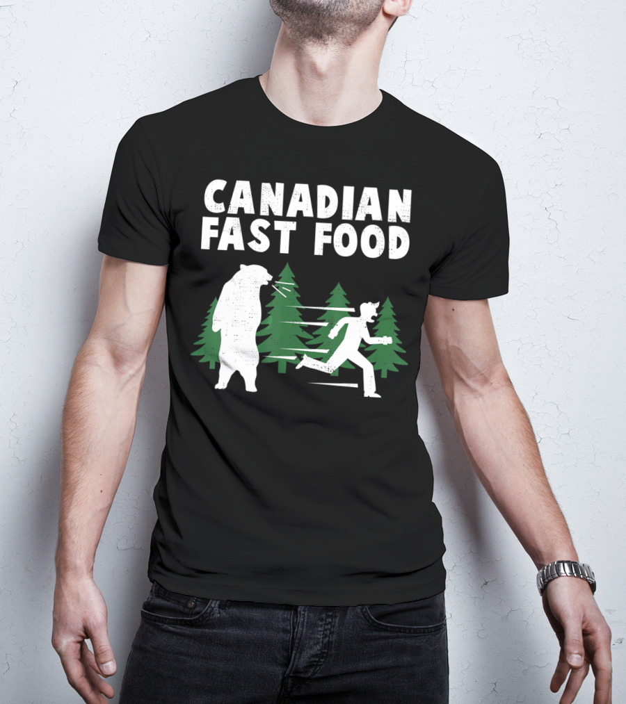 Canadian Fast Food Bear Chase Forest Adventure T-Shirt