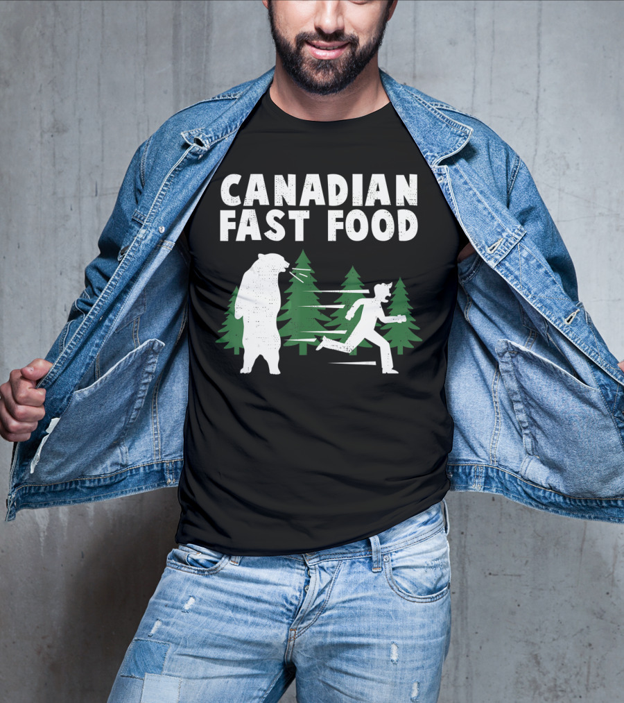 Canadian Fast Food Bear Chase Forest Adventure T-Shirt