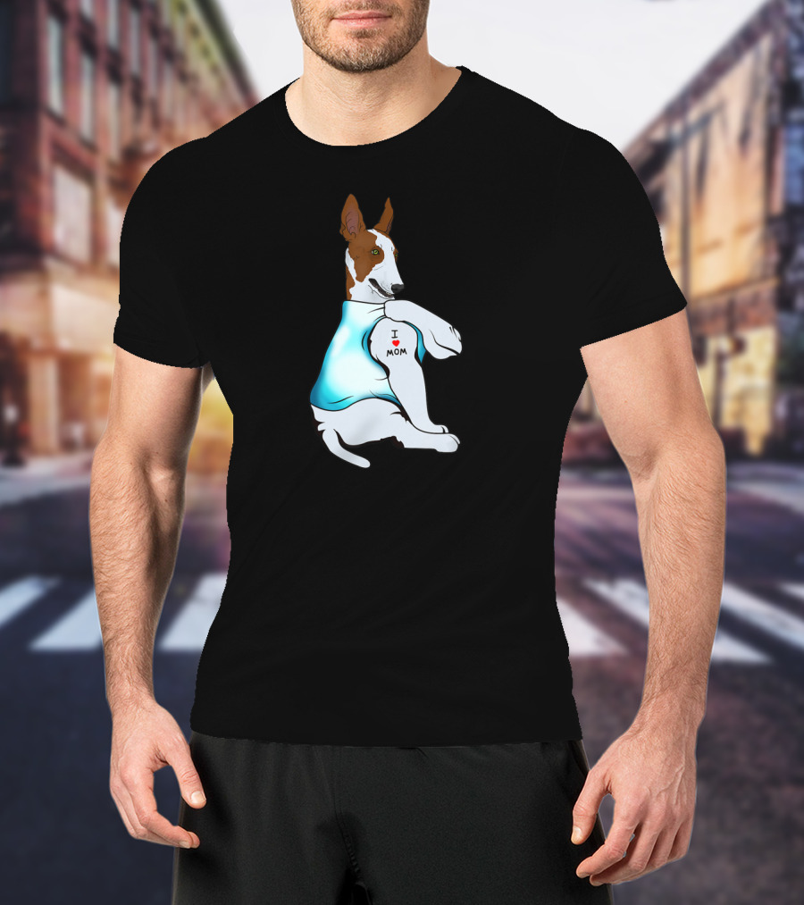 Basenji Dog I Love Mom Tattoo T-Shirt