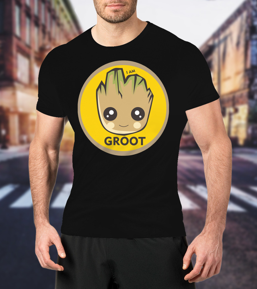 I AM GROOT Baby Groot Kawaii Face T-Shirt