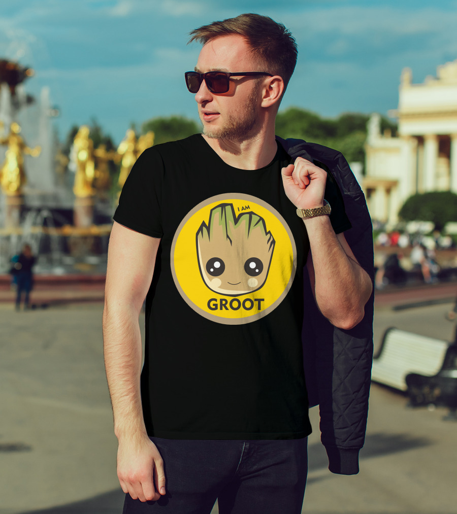 I AM GROOT Baby Groot Kawaii Face T-Shirt