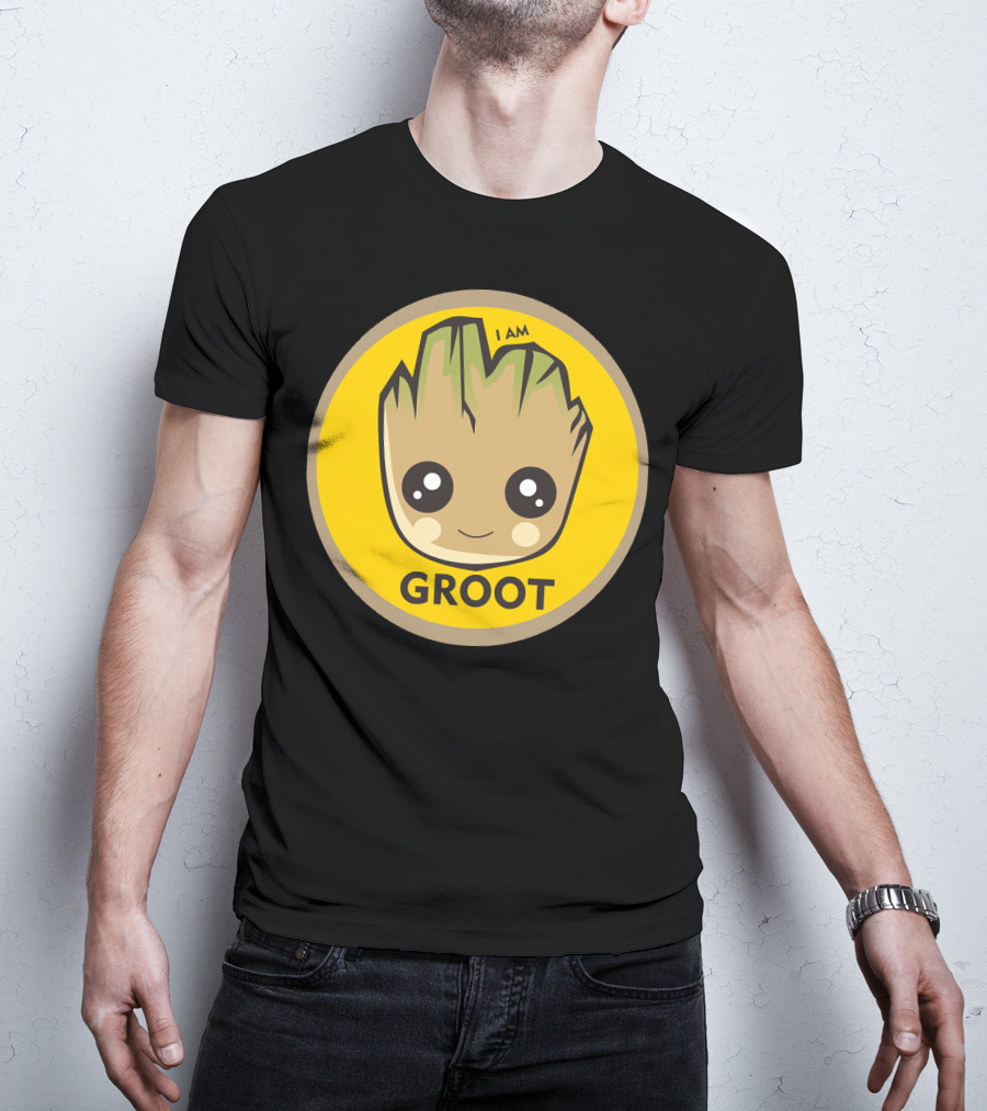 I AM GROOT Baby Groot Kawaii Face T-Shirt