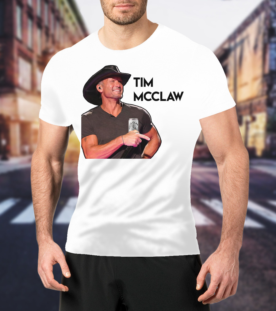 Tim McClaw White Claw Can Cowboy Hat T-Shirt