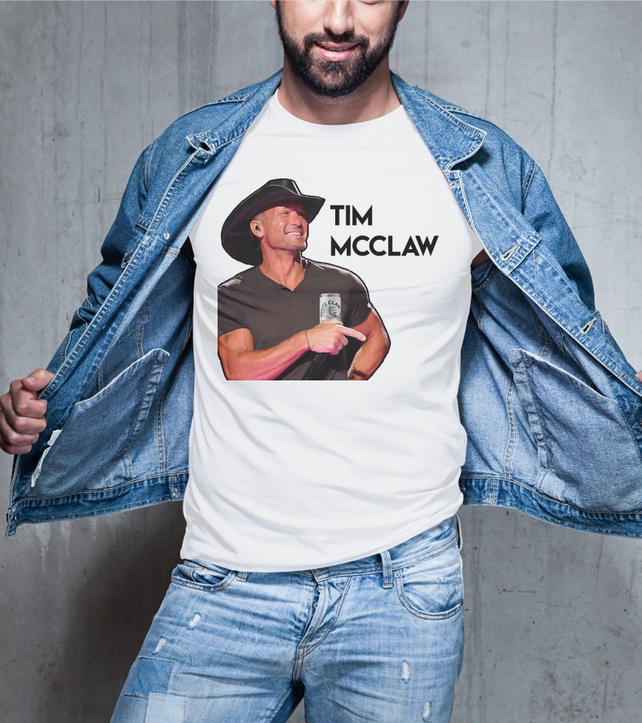 Tim McClaw White Claw Can Cowboy Hat T-Shirt