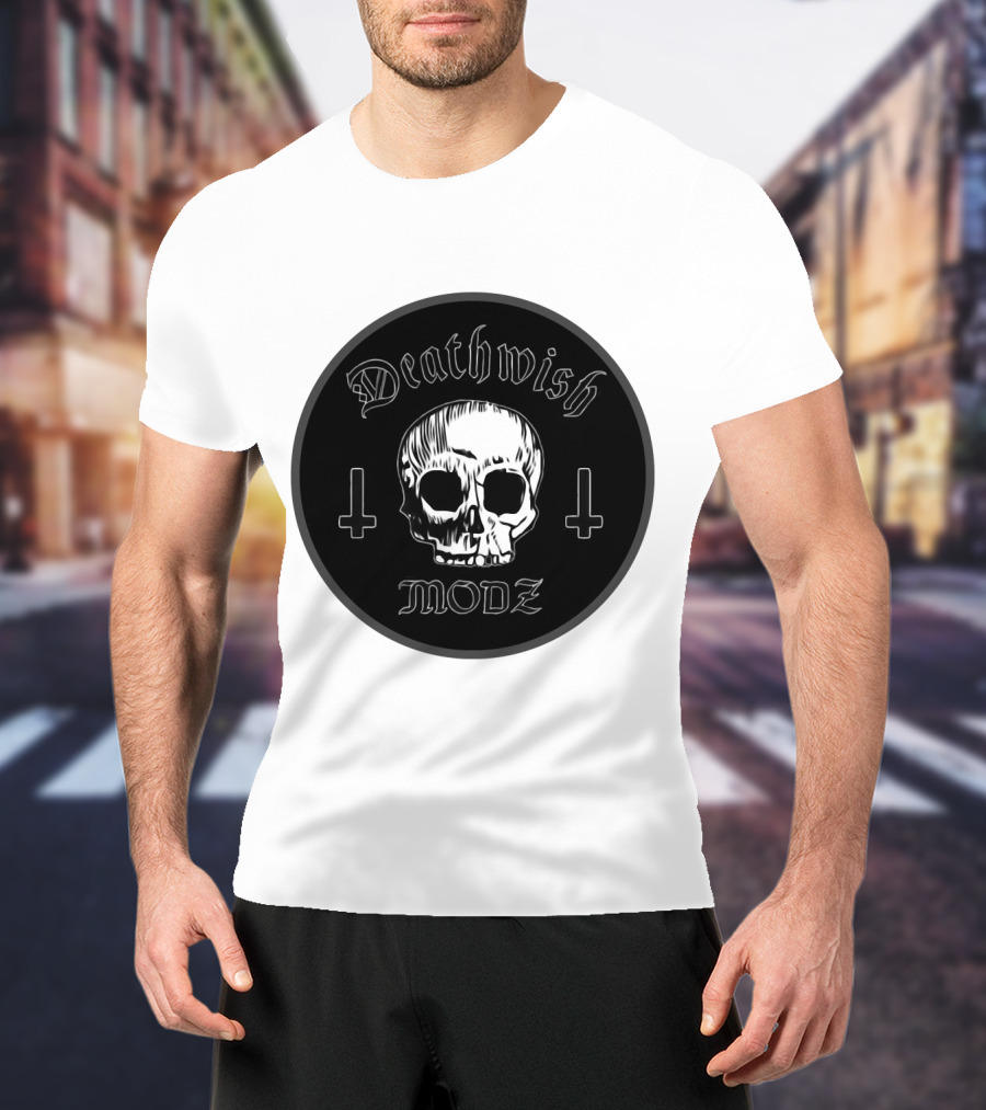 DeathWish Modz Skull With Inverted Crosses T-Shirt