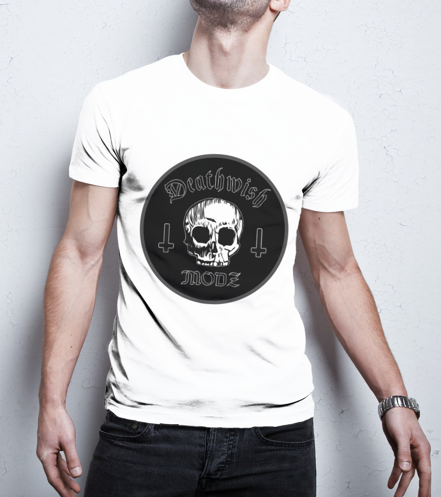 DeathWish Modz Skull With Inverted Crosses T-Shirt