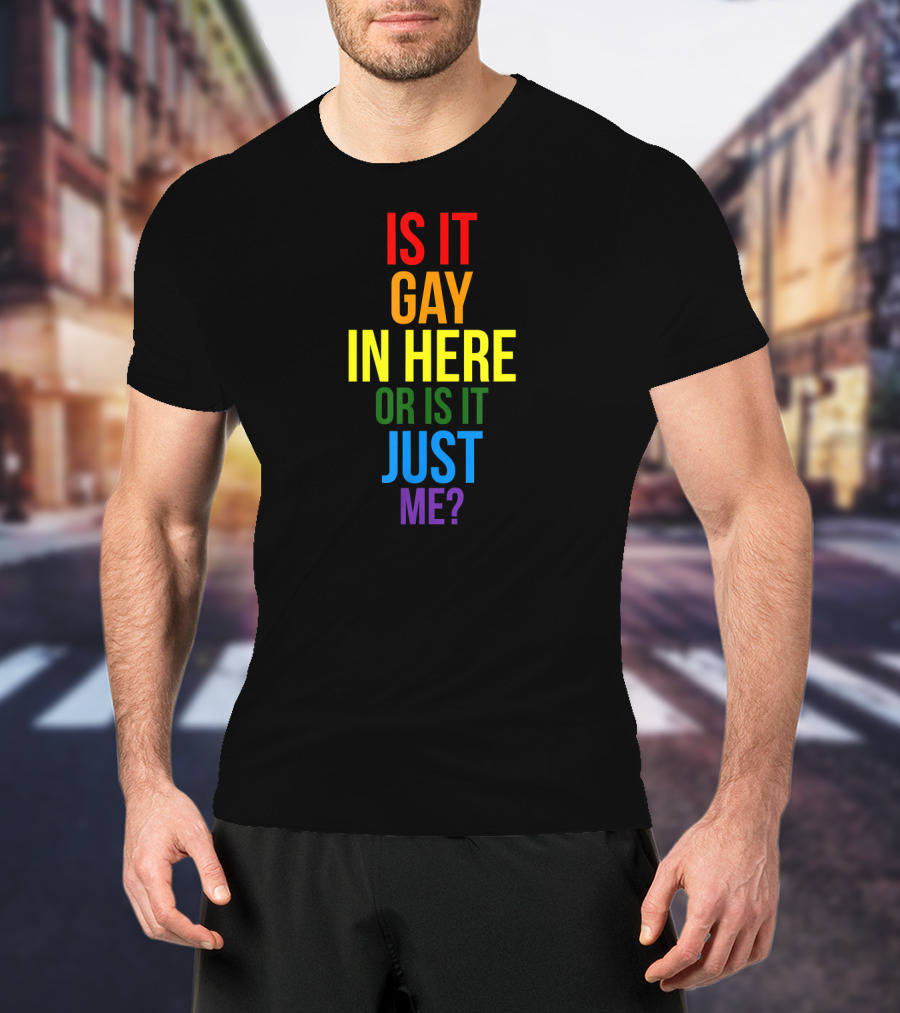 Is It Gay In Here Or Is It Just Me Pride T-Shirt
