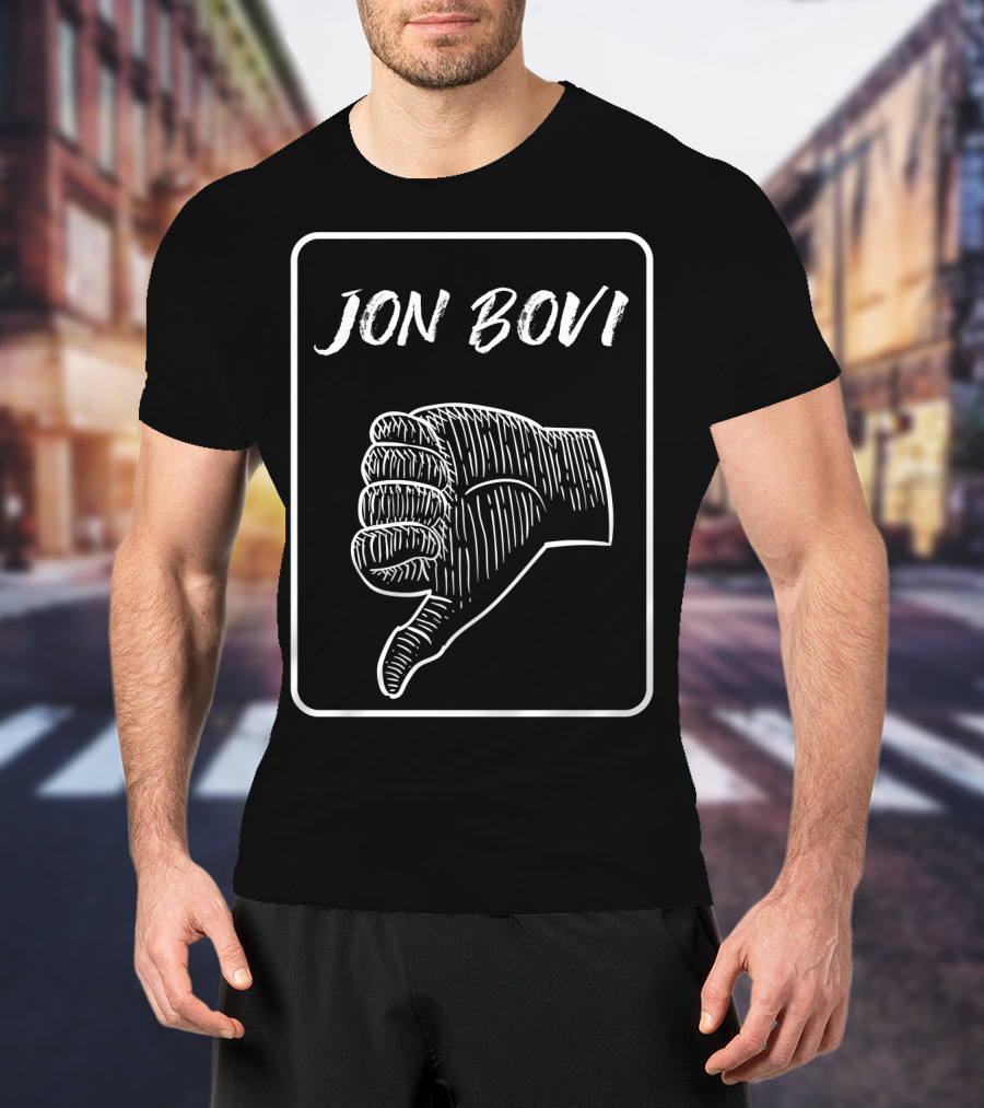 Jon Bovi Thumbs Down Parody USA T-Shirt