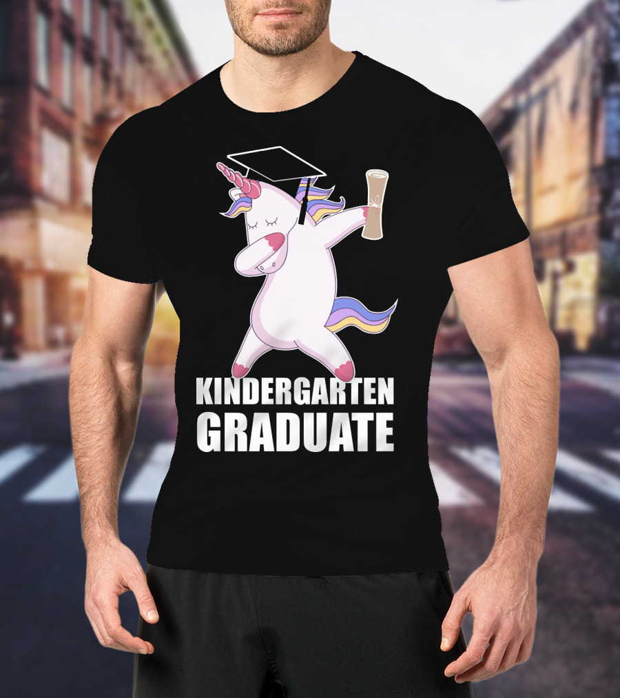 Kindergarten Graduate Unicorn Dab Graduation T-Shirt