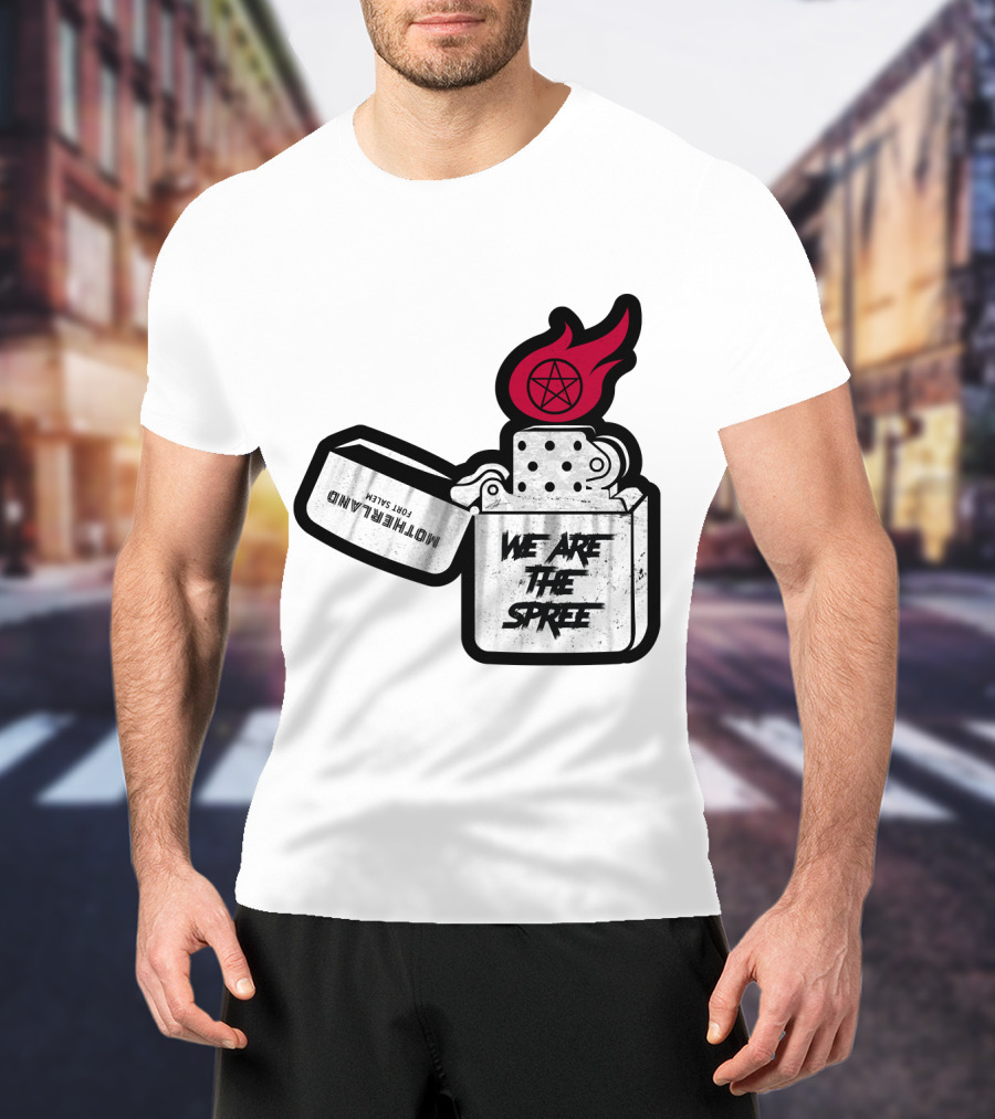We Are The Spree Motherland For Slaves Lighter With Pentagram Flame T-Shirt