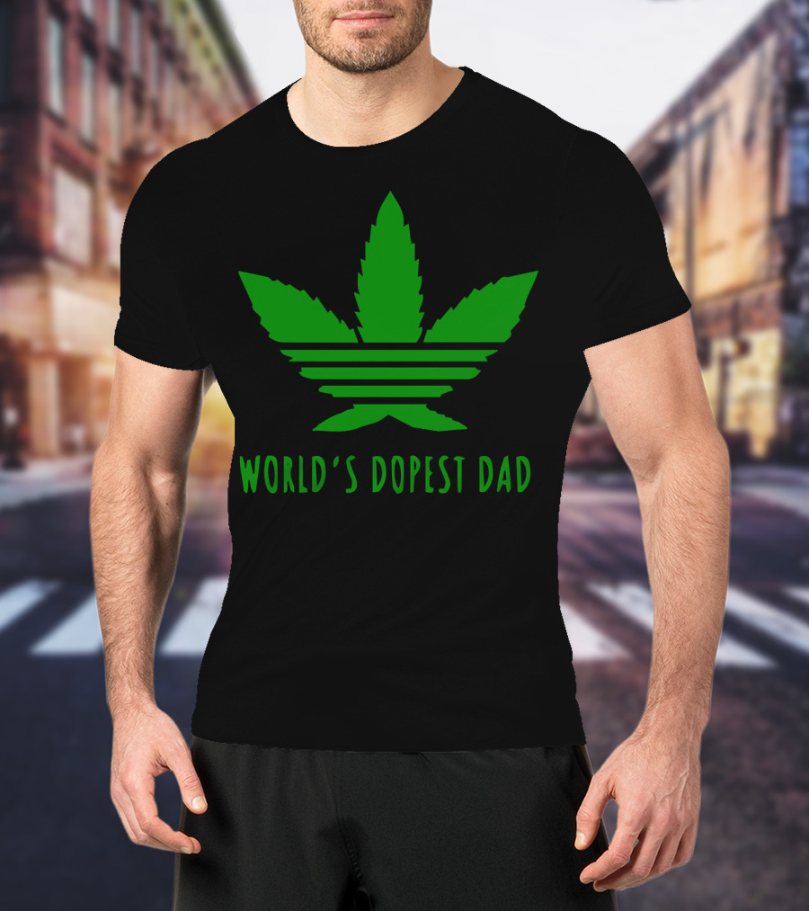 World's Dopest Dad Leaf T-Shirt