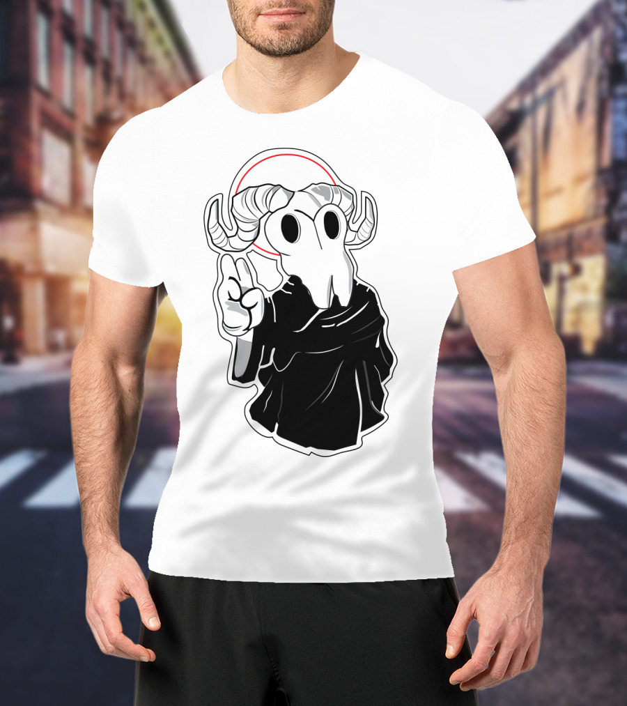 Kawaii Beezelbub Satan Evil Skull With Horns And Cloak T-Shirt