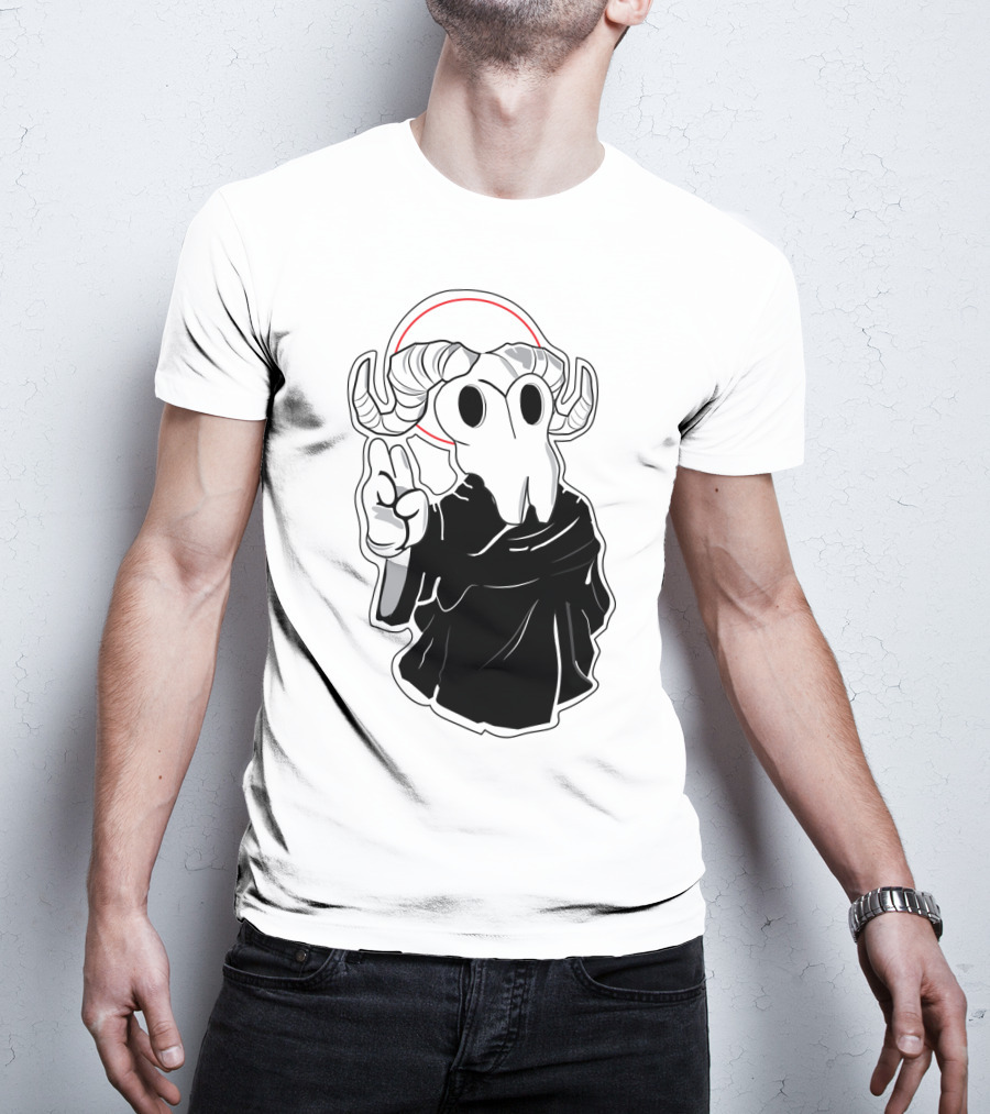 Kawaii Beezelbub Satan Evil Skull With Horns And Cloak T-Shirt