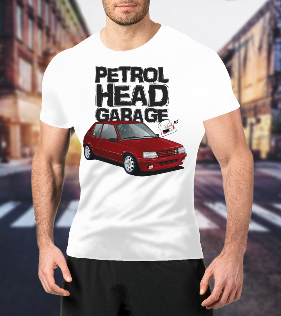 Petrol Head Garage Peugeot 205 RFS Car Enthusiast T-Shirt