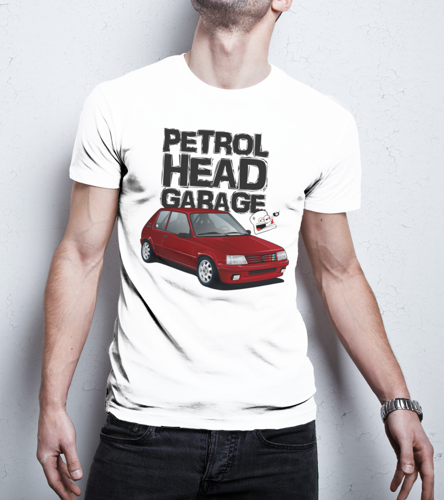 Petrol Head Garage Peugeot 205 RFS Car Enthusiast T-Shirt