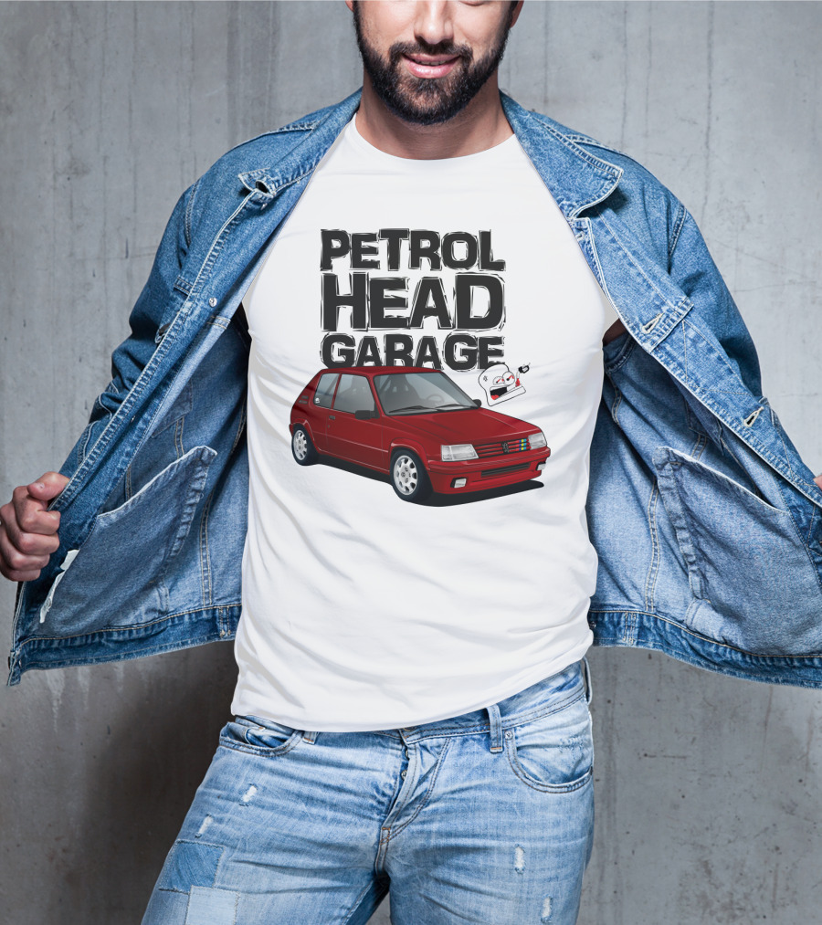 Petrol Head Garage Peugeot 205 RFS Car Enthusiast T-Shirt