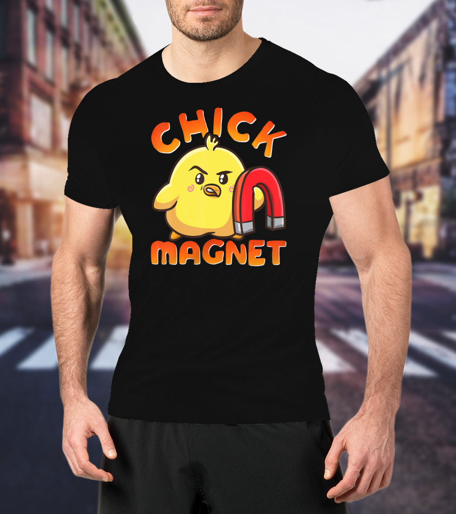 Chick Magnet Costume Magnetic Little Chicken With Red Magnet T-Shirt