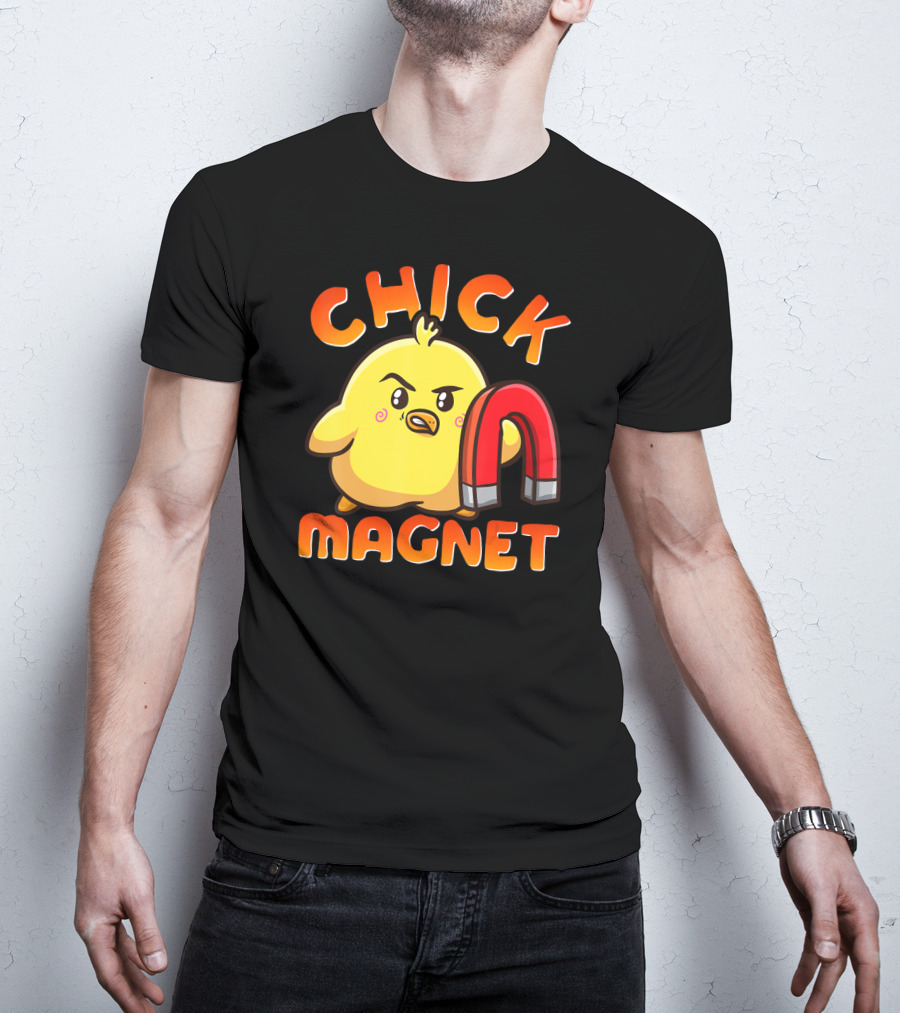 Chick Magnet Costume Magnetic Little Chicken With Red Magnet T-Shirt