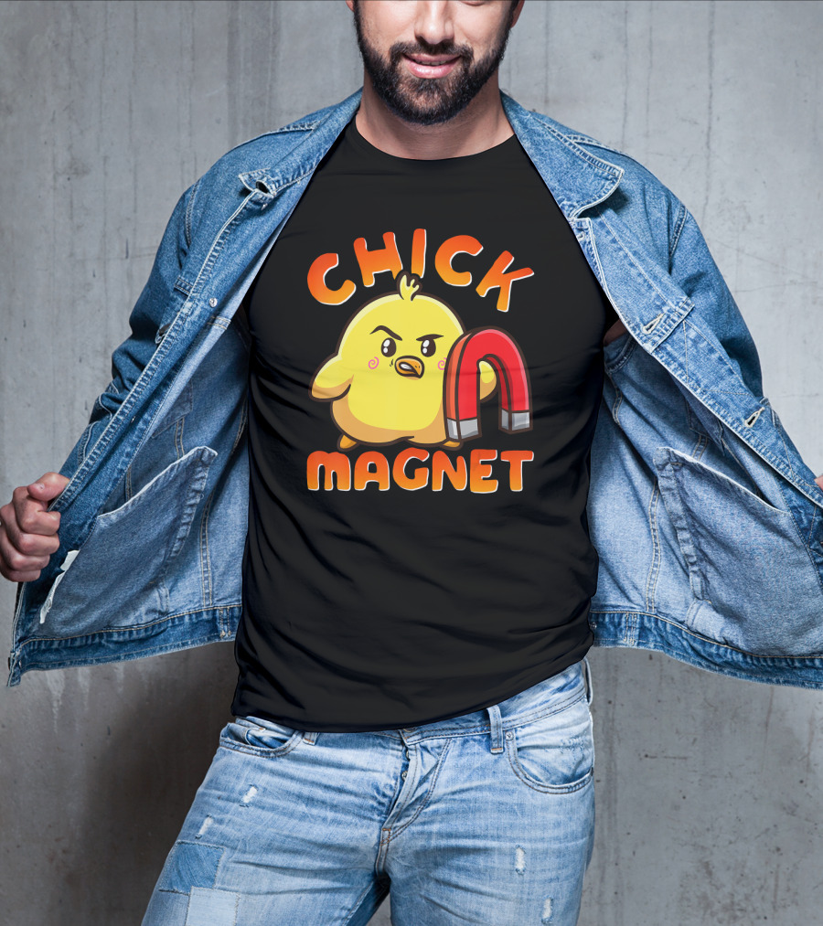 Chick Magnet Costume Magnetic Little Chicken With Red Magnet T-Shirt