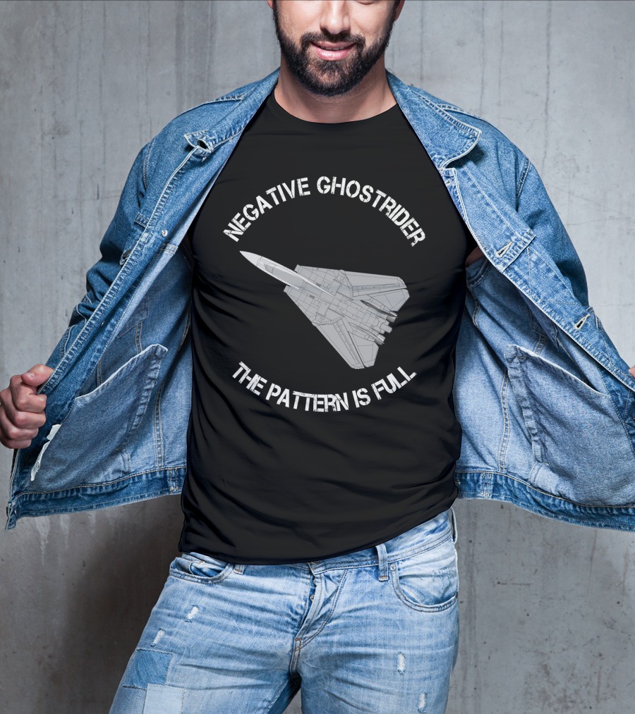 Negative Ghost Rider The Pattern Is Full Jet Airplane T-Shirt