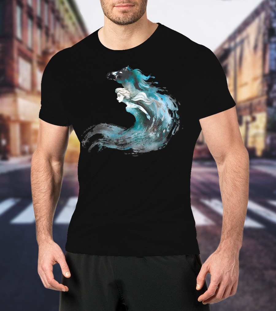Disney Frozen 2 Elsa And The Nokk Magic Water Spirit T-Shirt
