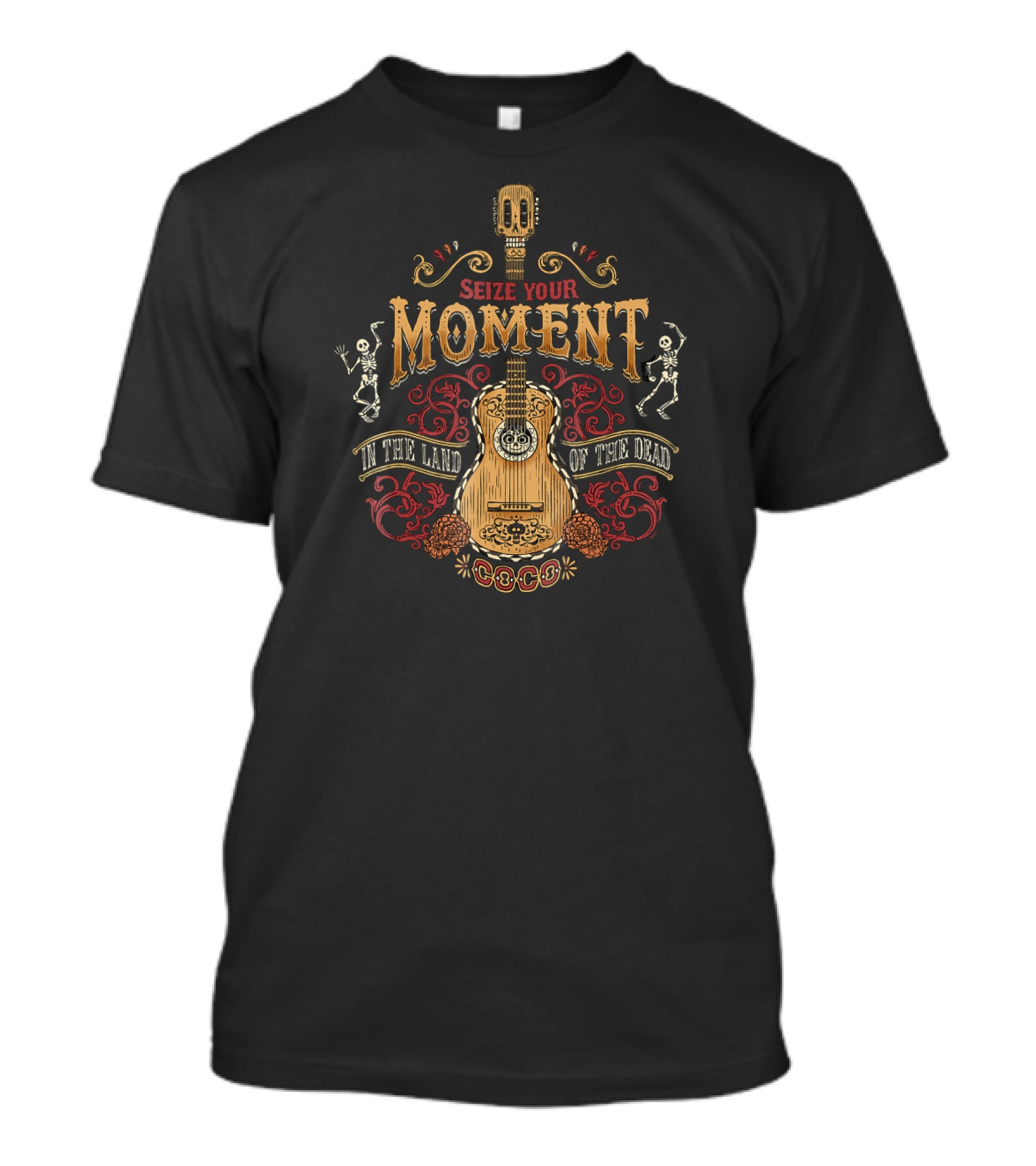 Seize Your Moment In The Land Of The Dead Guitar Disney Pixar Coco T-Shirt