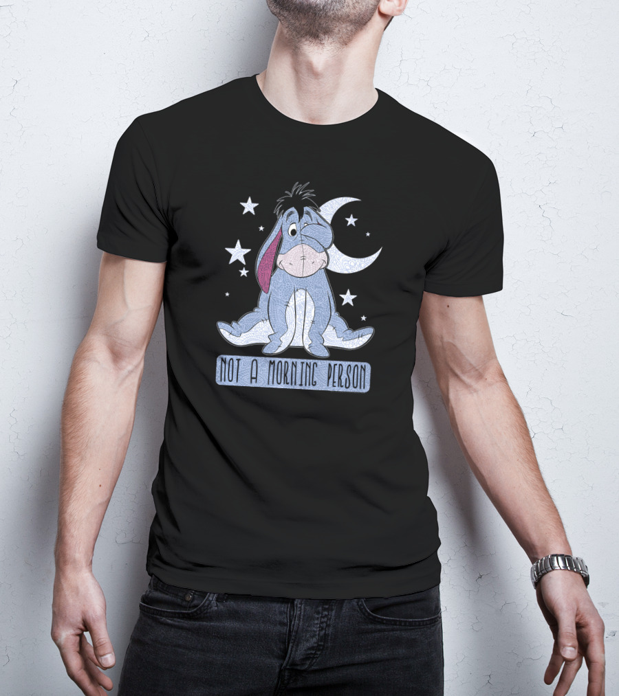 Disney Eeyore Not A Morning Person Winnie The Pooh Moon Stars T-Shirt