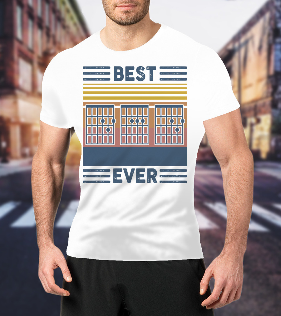 Best Chords Ever Vintage Guitar Father T-Shirt