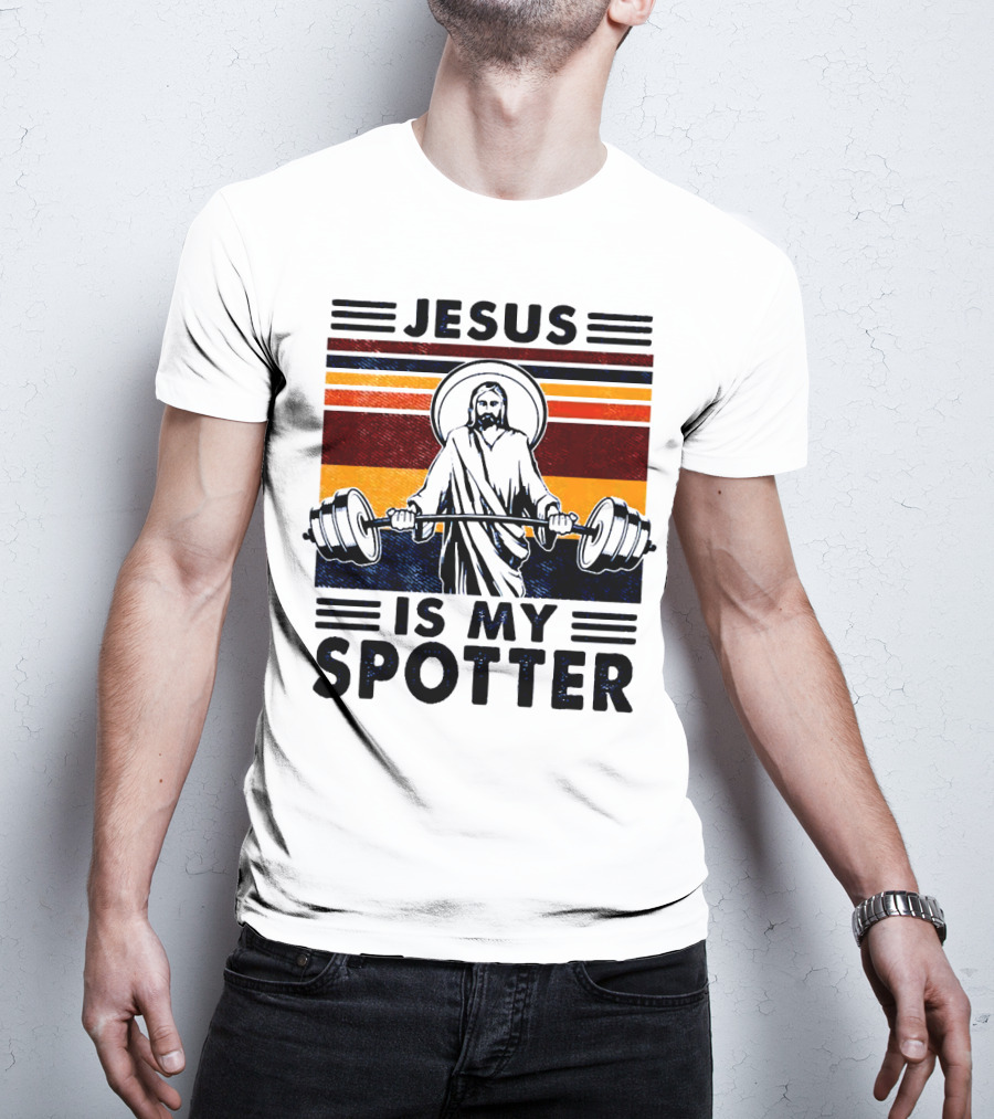 Jesus Is My Spotter Gym Christian T-Shirt