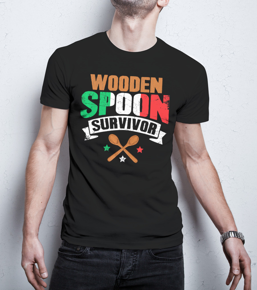 Wooden Spoon Survivor Italian Chef Kitchen Inspiration T-Shirt