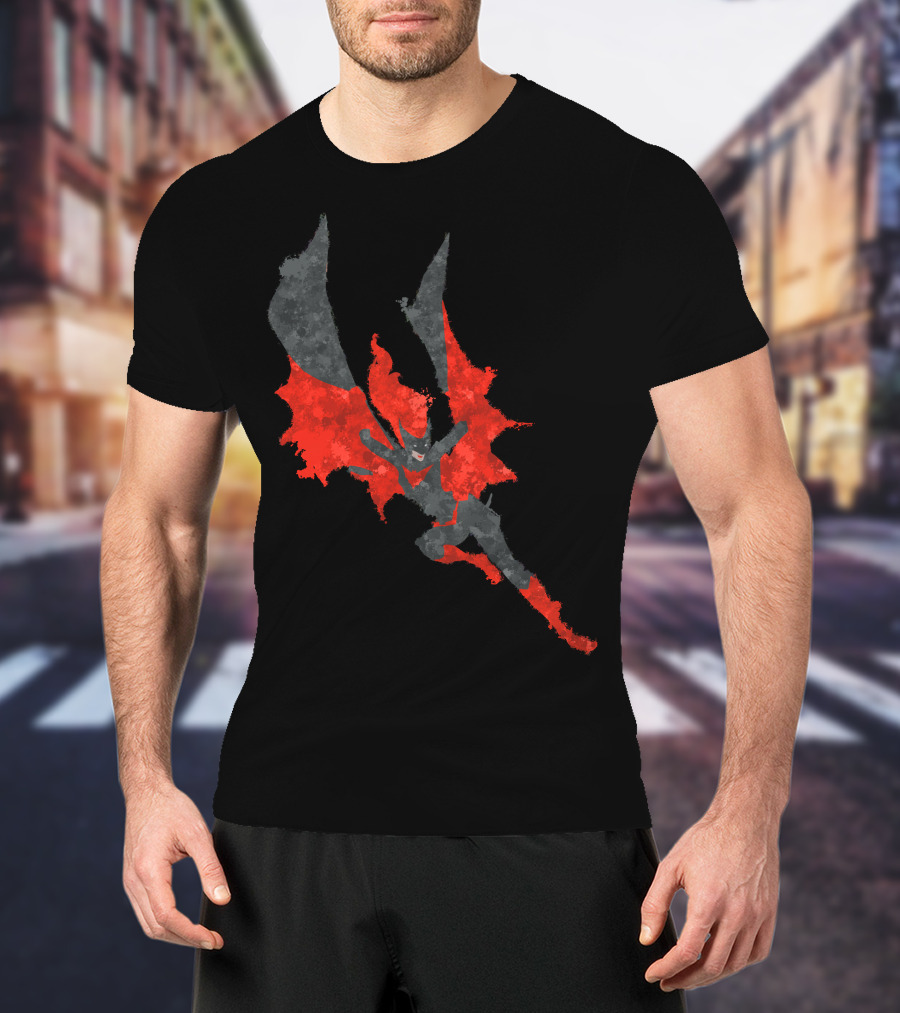Batwoman Red And Black Silhouette Dynamic Action Pose T-Shirt