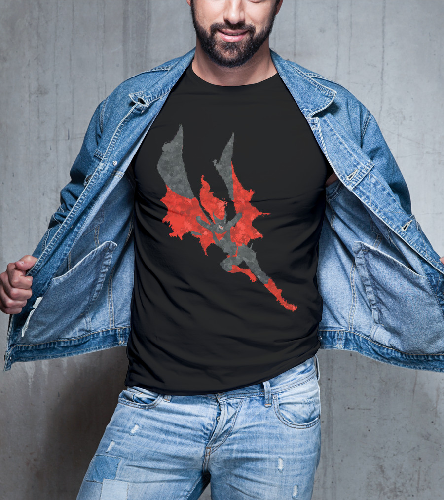 Batwoman Red And Black Silhouette Dynamic Action Pose T-Shirt