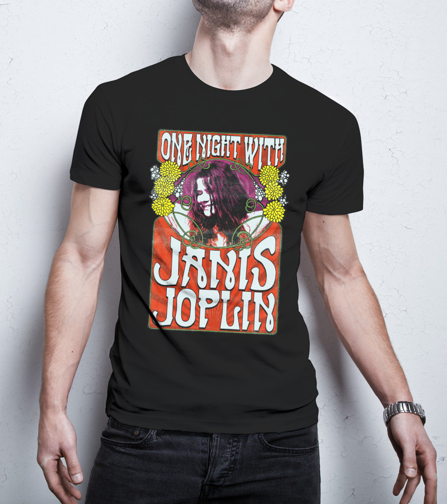 One Night With Janis Joplin Psychedelic Floral Burst T-Shirt