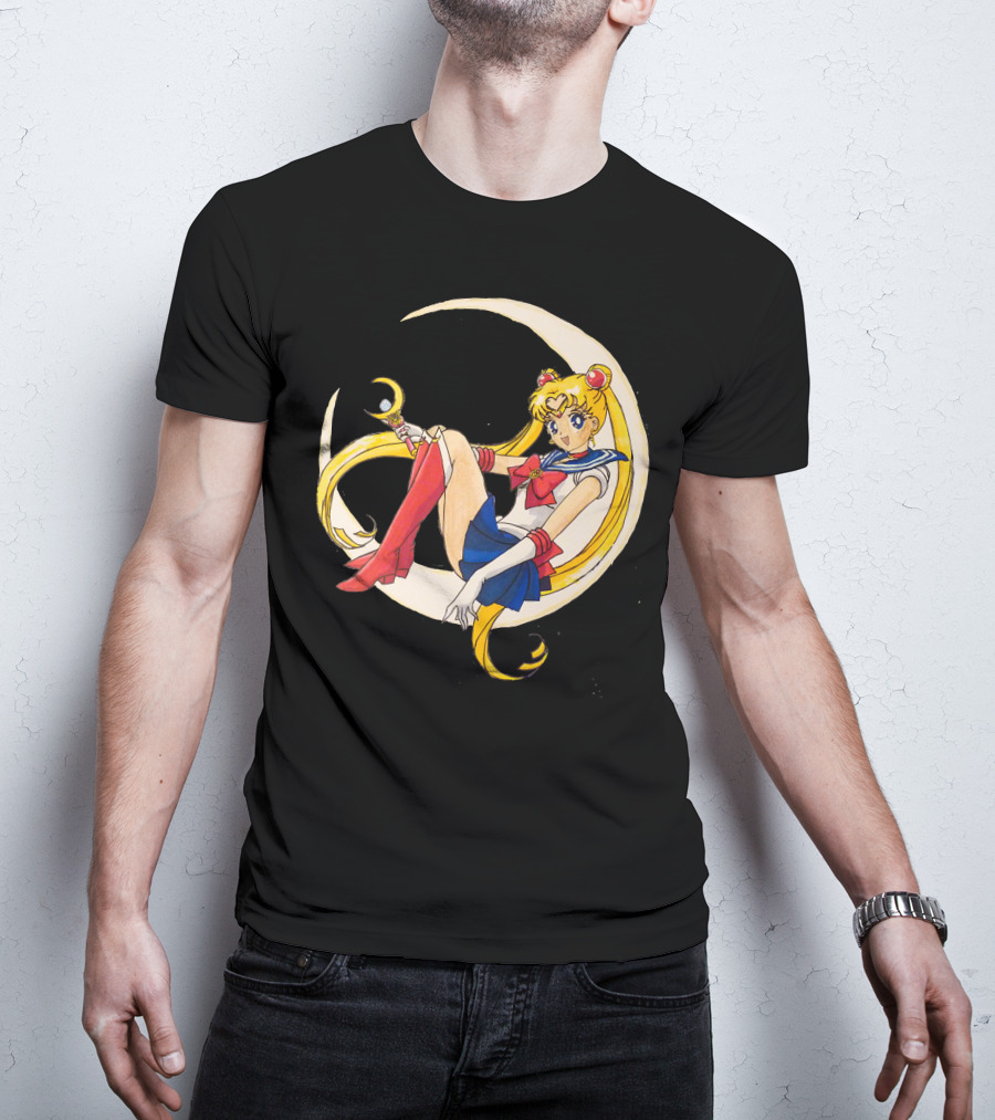 Sailor Moon Crescent Wand And Moon T-Shirt