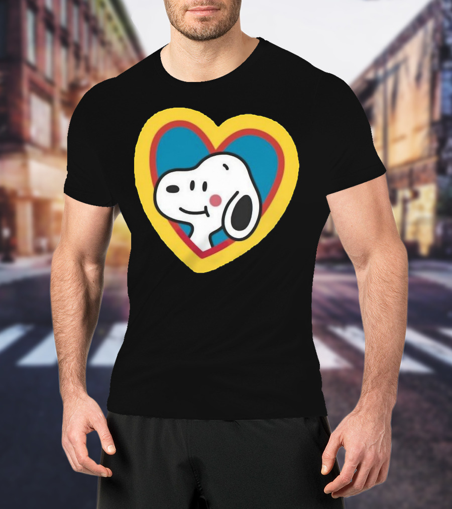 Snoopy Heart Love Peanuts Cartoon T-Shirt
