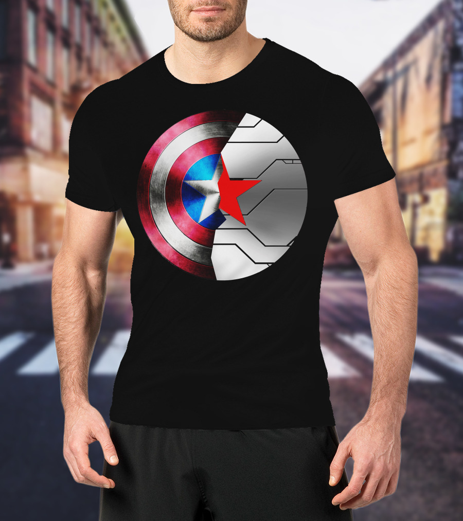 Captain America Winter Soldier Shield Buck Rogers Star T-Shirt