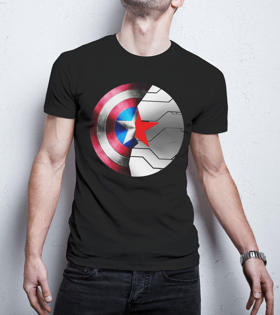 Captain America Winter Soldier Shield Buck Rogers Star T-Shirt