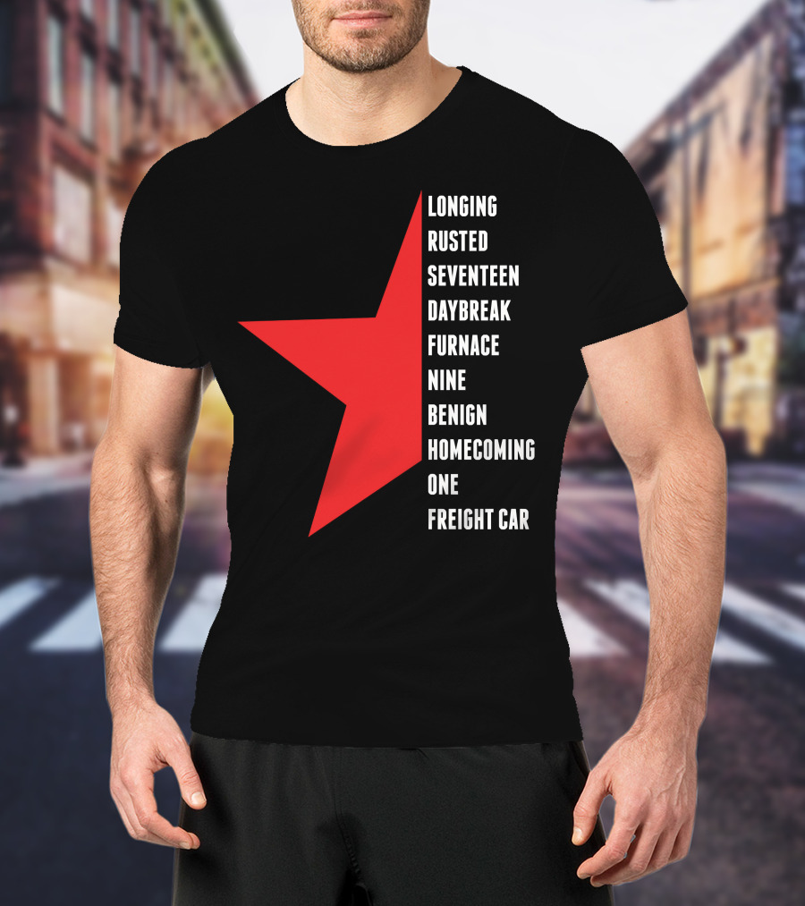 Winter Soldier Longing Rusted Seventeen Daybreak Furnace Nine Benign Homecoming One Freight Car T-Shirt