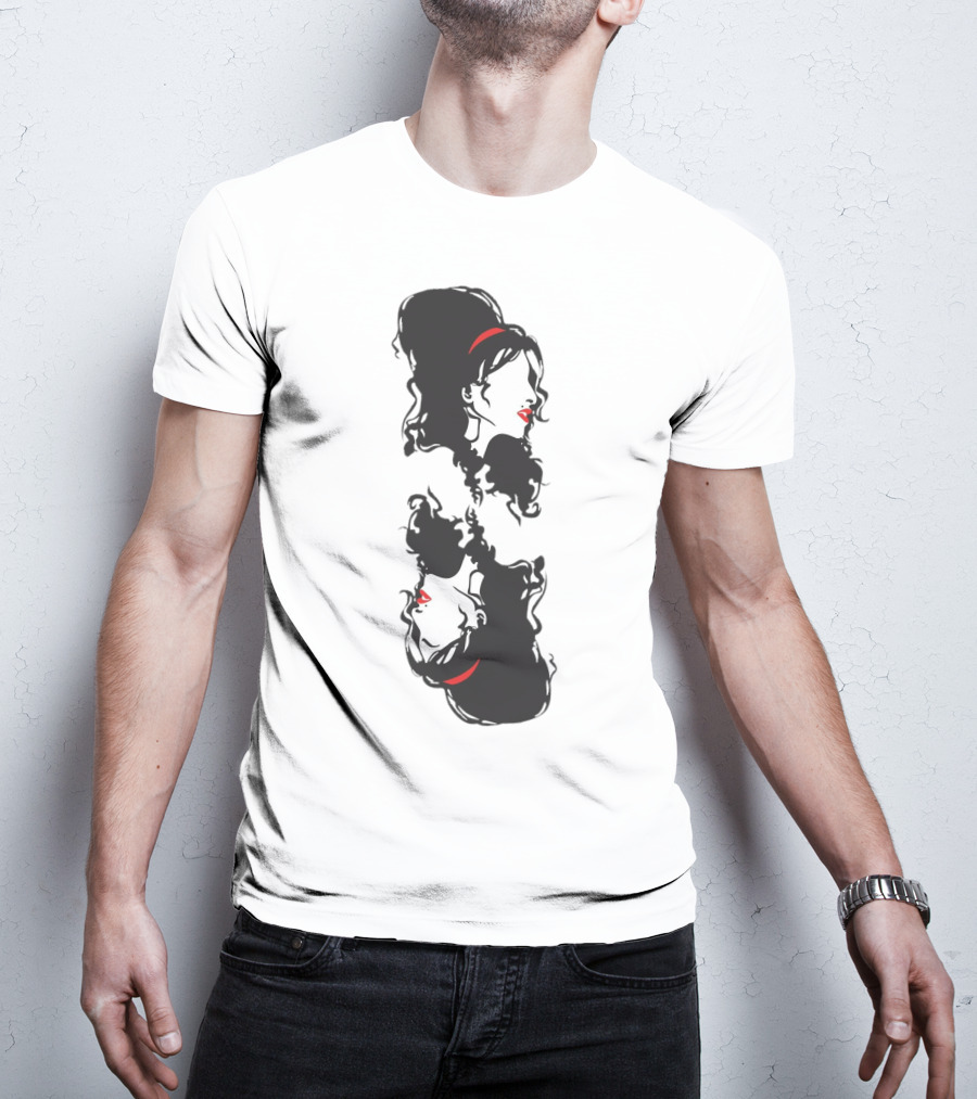 Ace Card Amy Winehouse Mirror Profile T-Shirt