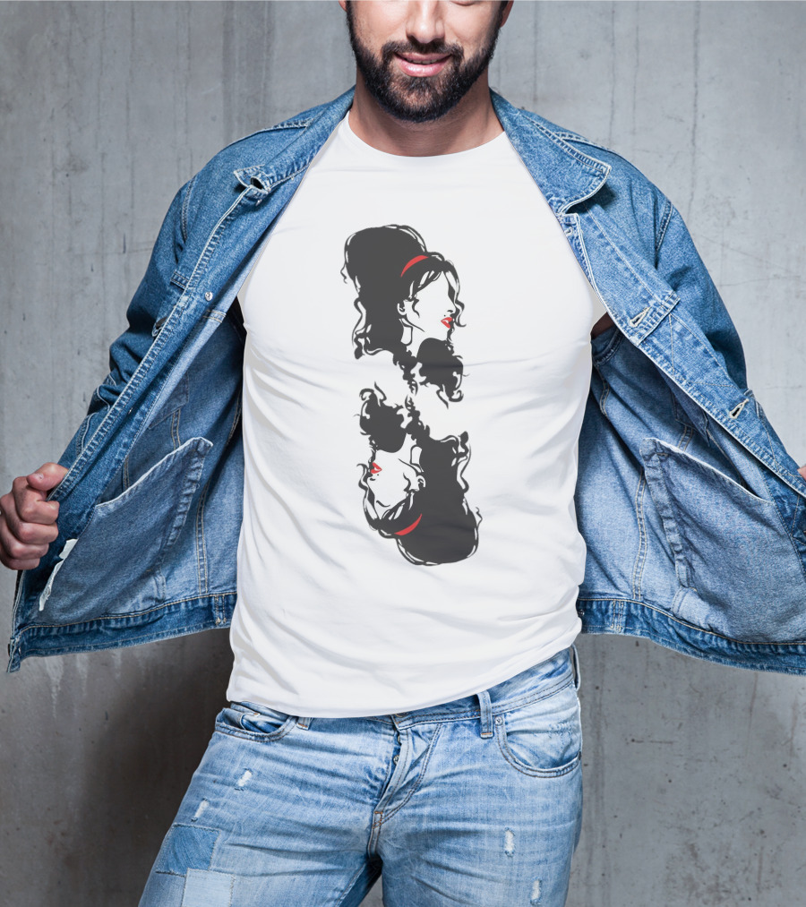 Ace Card Amy Winehouse Mirror Profile T-Shirt