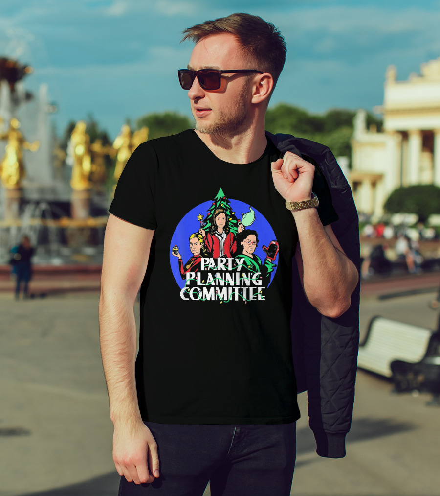 Party Planning Committee Merry Christmas Costume Characters T-Shirt