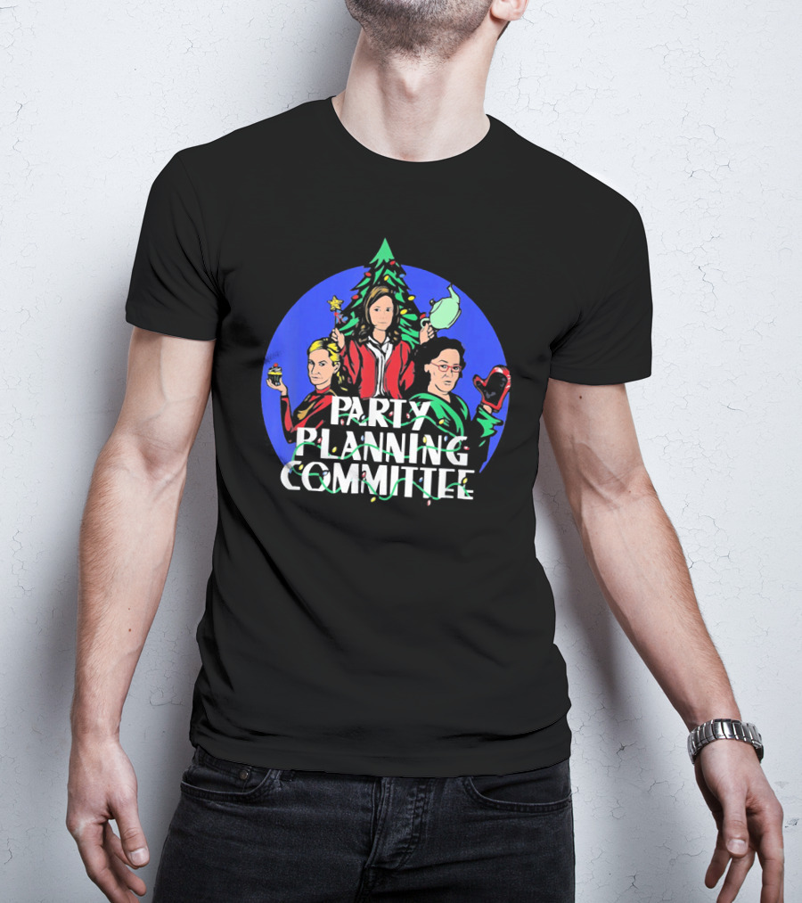 Party Planning Committee Merry Christmas Costume Characters T-Shirt
