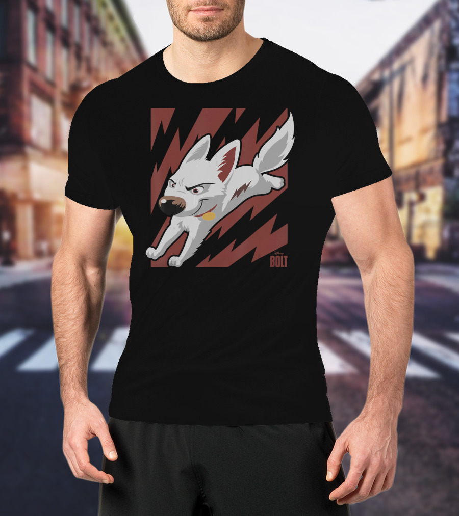 Disney Bolt The Super Dog Lightning Action Adventure T-Shirt