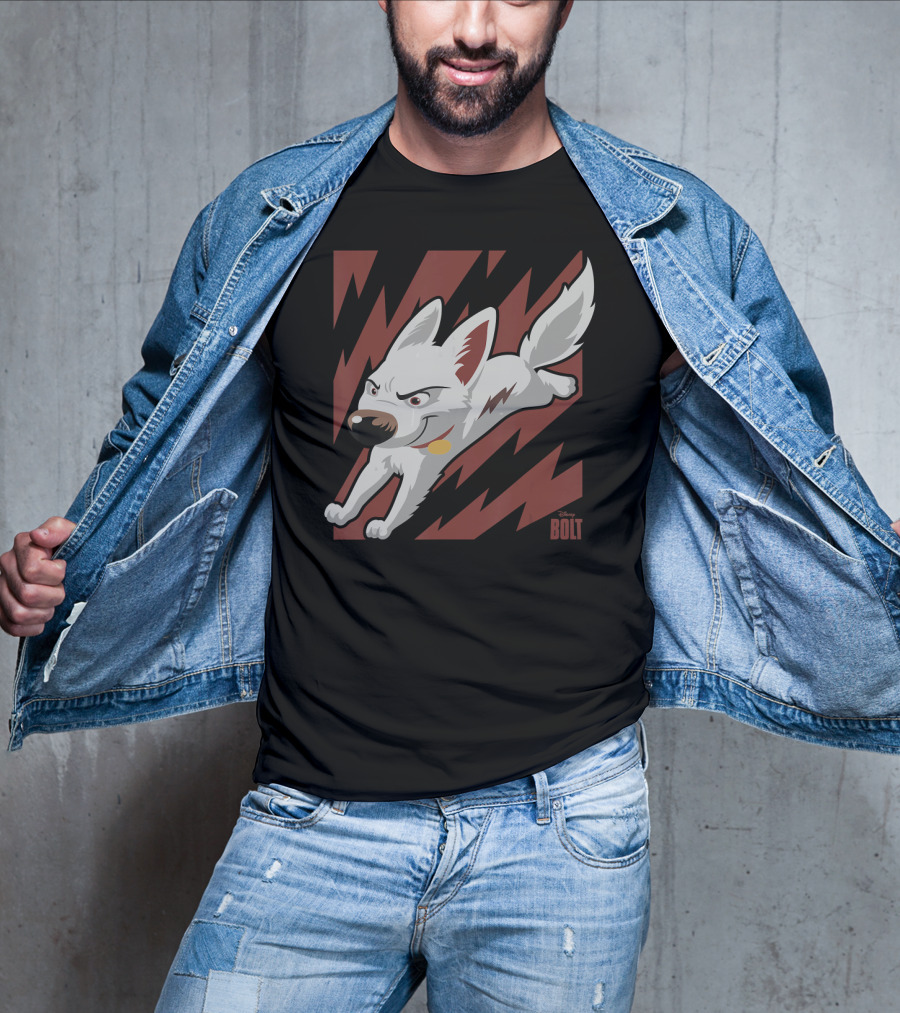 Disney Bolt The Super Dog Lightning Action Adventure T-Shirt