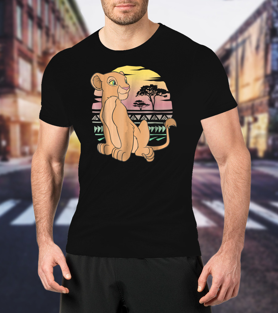 Disney The Lion King Nala 90s Sunset Scene T-Shirt