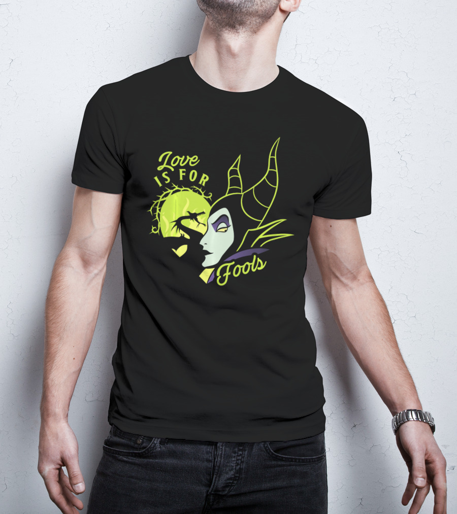 Disney Villains Valentine's Day Maleficent Love Is For Fools Thorns Moon Horns T-Shirt